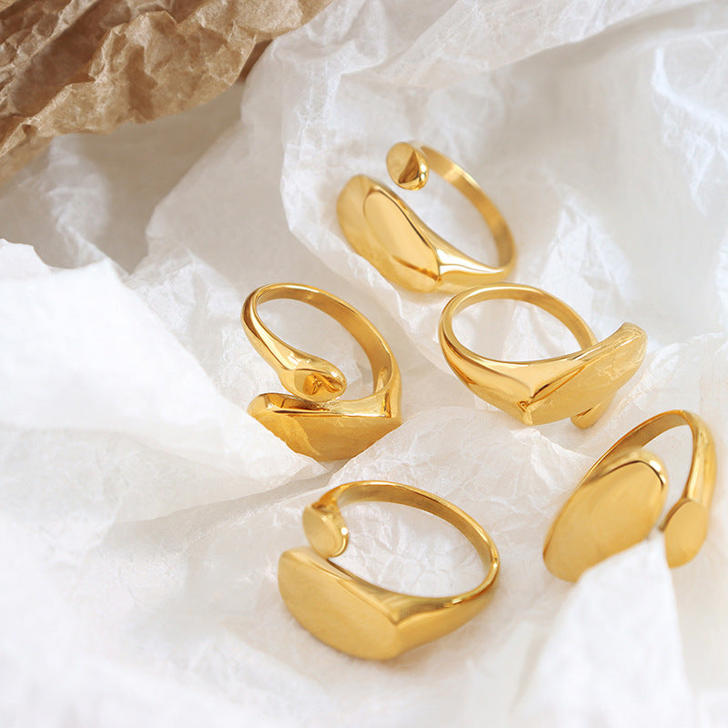 Odyssey Minimalist Gold-tone Ring