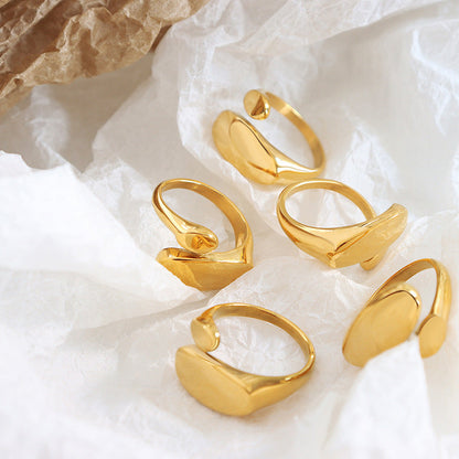 Odyssey Minimalist Gold-tone Ring