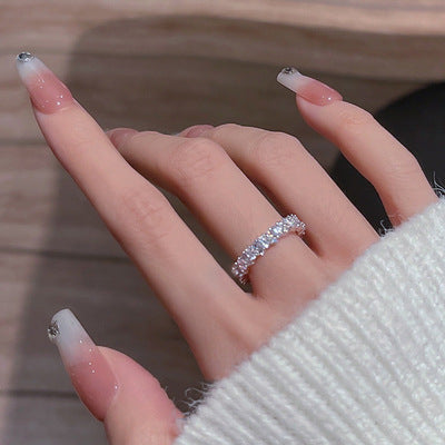 Cascade Twin Cubic Zirconia Rings