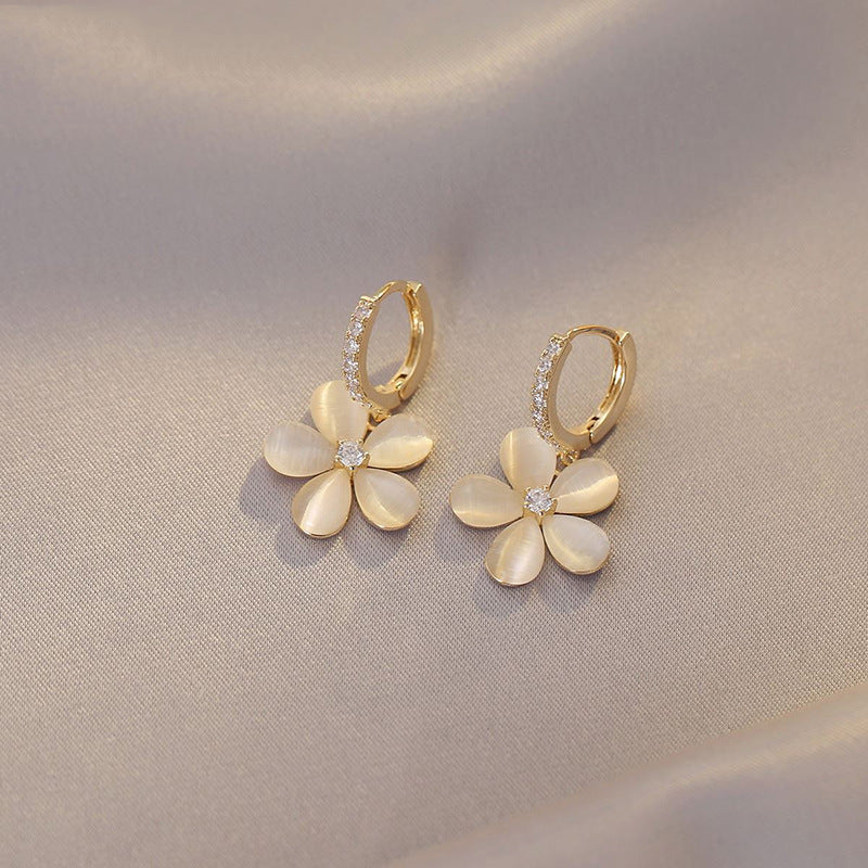 Pristine Iridescent Petal Earrings