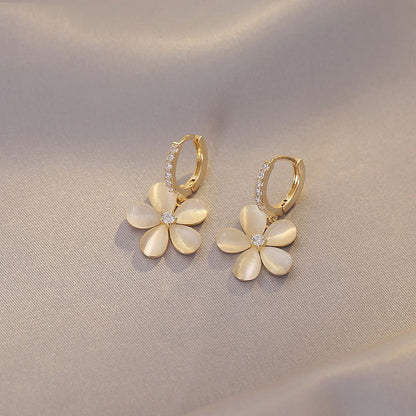 Pristine Iridescent Petal Earrings