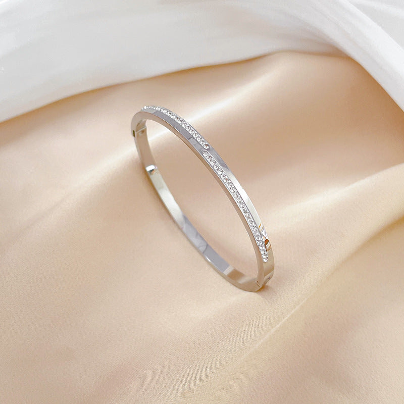 Aera Rigid Gold-tone Crystal Bracelet