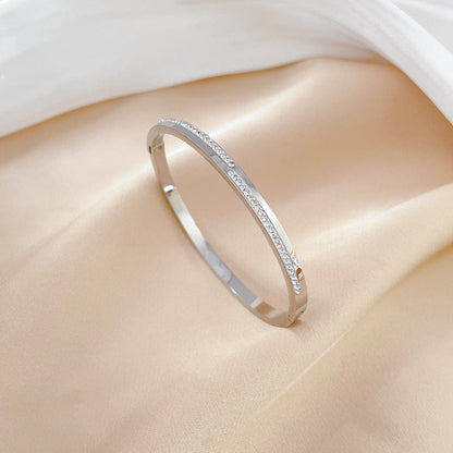 Aera Rigid Gold-tone Crystal Bracelet