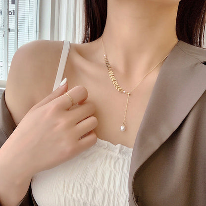 Gold-tone Tranquility Bead Necklace