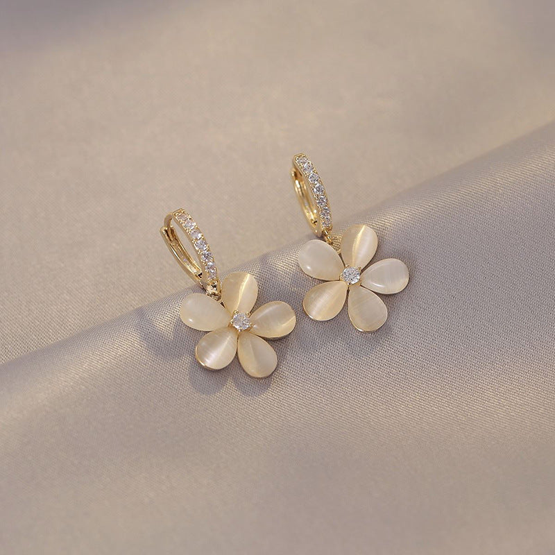 Pristine Iridescent Petal Earrings