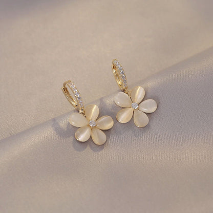 Pristine Iridescent Petal Earrings