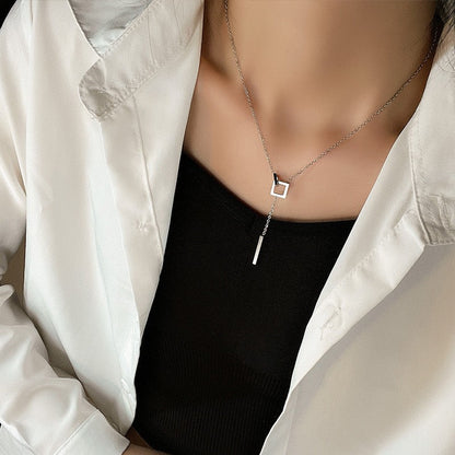 Silver-tone Geometric Necklace