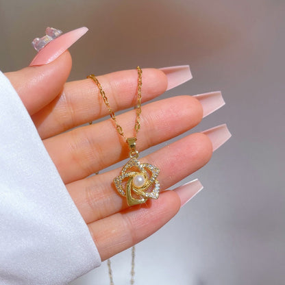Orient Bead Flower Necklace