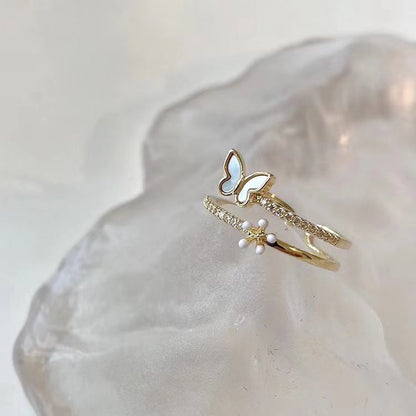 Elegant Flutter Design Twin Rings