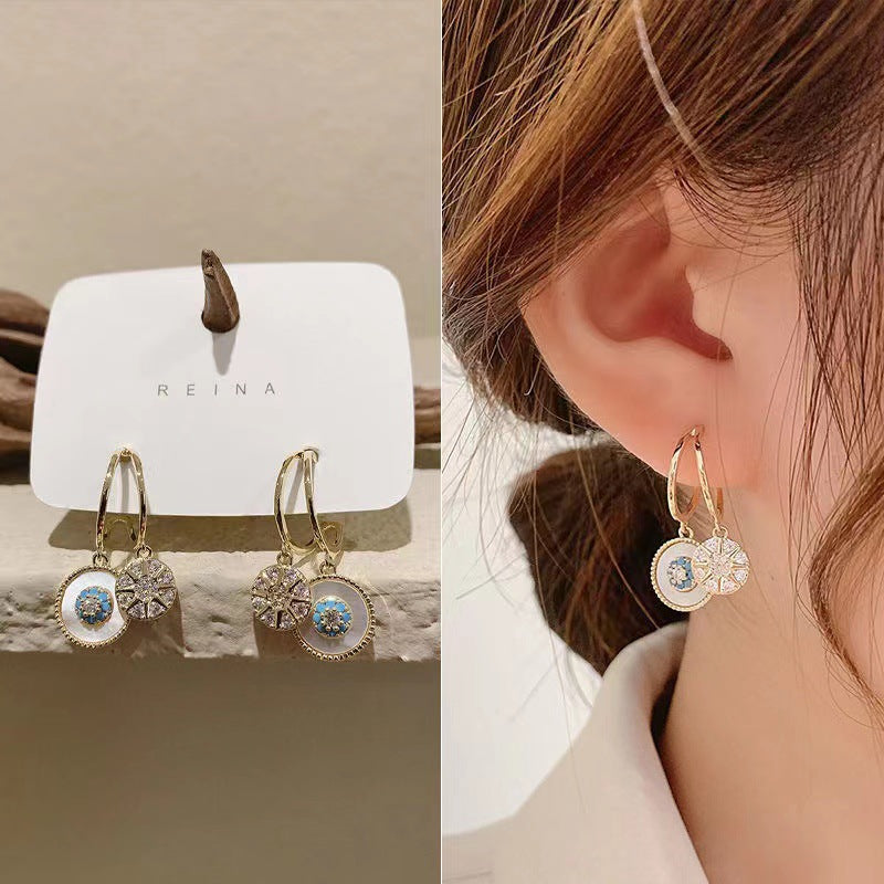 Attractive Kaleidoscope Gold-tone Earrings