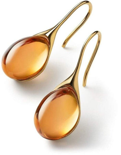 Gold-tone and Silver-Tone Drop Crystal Earrings