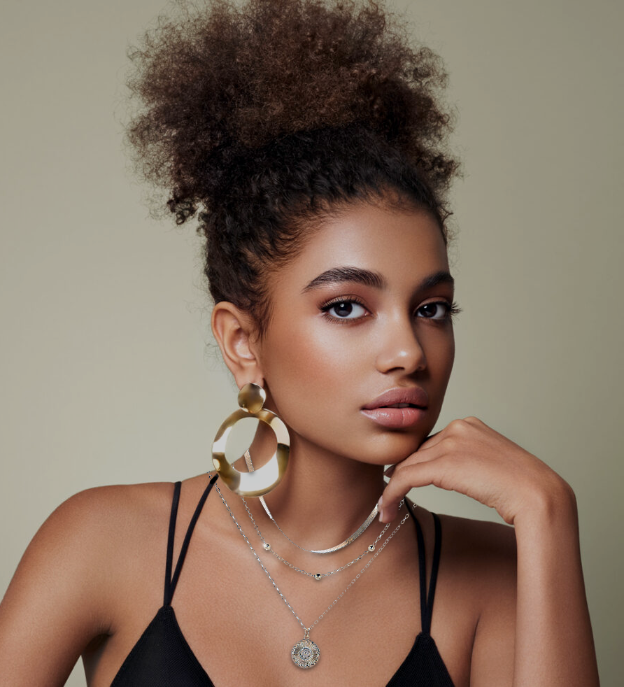 Silver-tone Triple Necklace