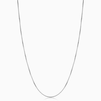 Bodega Box Necklace | White Gold-tone