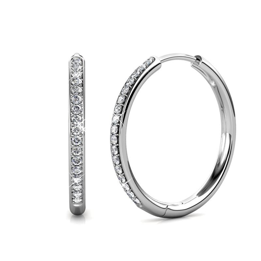 Sorel Pavé Earrings | White Gold-tone
