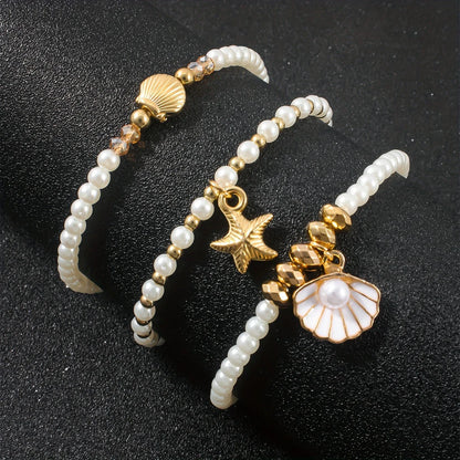 Set of 3 Elegant Bead Bracelets