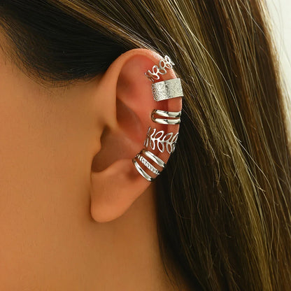 Set of 5 Elegant Gold-tone Earrings