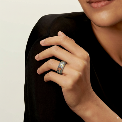 Vintage Silver-tone Nature Ring