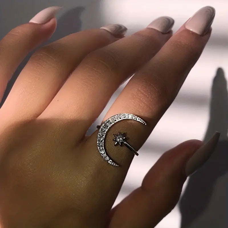 Bohemian Crescent Moon Ring