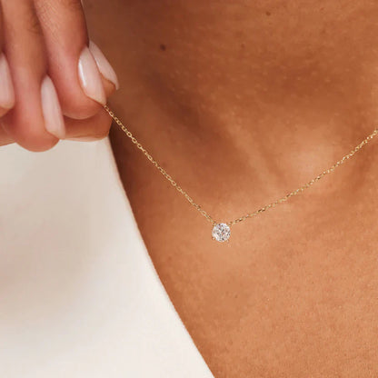 Sparkling Stone Necklace Cléa | Gold-tone