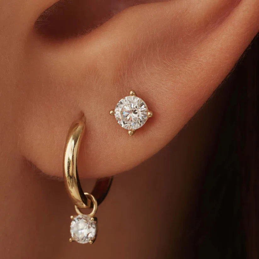 Larmes de Lune Stone Earrings | Gold-tone