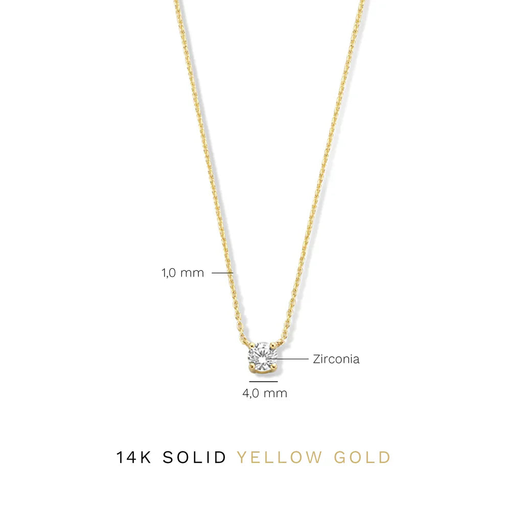 Sparkling Stone Necklace Cléa | Gold-tone