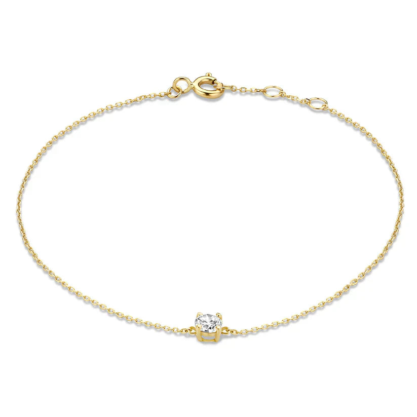 Cléa Sparkling Stone Bracelet | Gold-tone