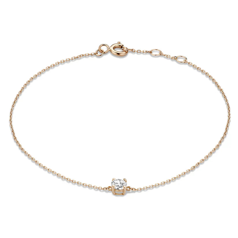Cléa Sparkling Stone Bracelet | Gold-tone