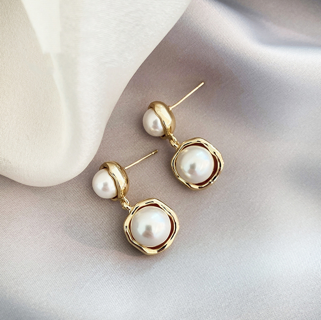 Gold-tone Bead Earrings