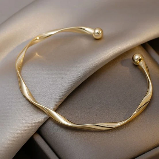 Elegant Open Golden Bracelet