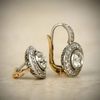 Vintage Gold-tone and Silver-Tone Crystal Earrings
