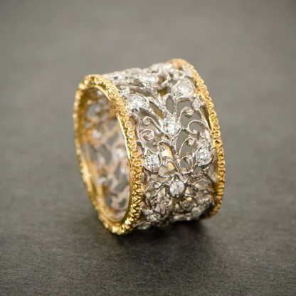 Claudia - Vintage ivy-shaped cubic zirconia ring