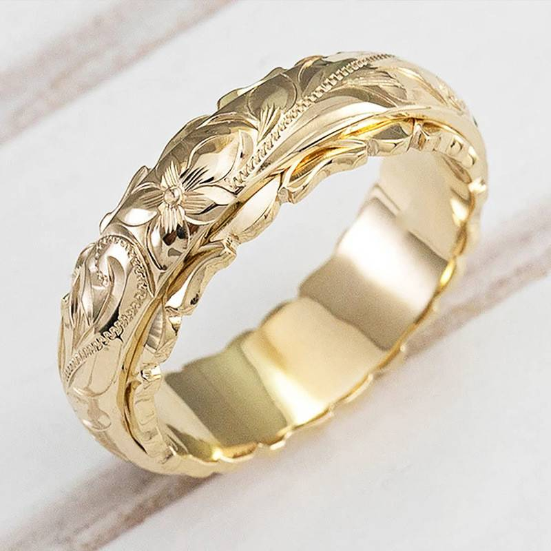 Vintage golden flower ring