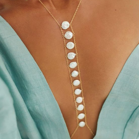 Vintage Dangle Bead Necklace