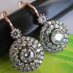 Vintage Double-Set Cubic Zirconia Mandala Earrings