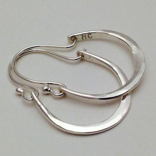Vintage Silver-tone Hoop Earrings