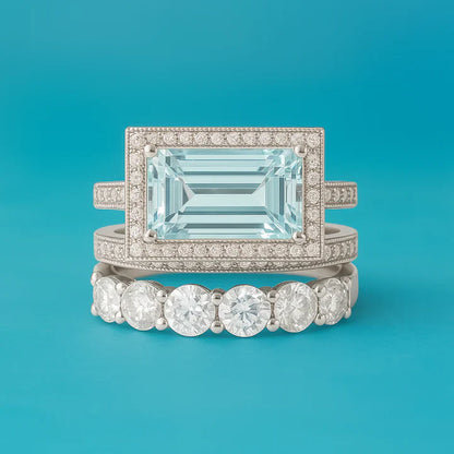 Vintage Silver-tone and Blue-Green Ring