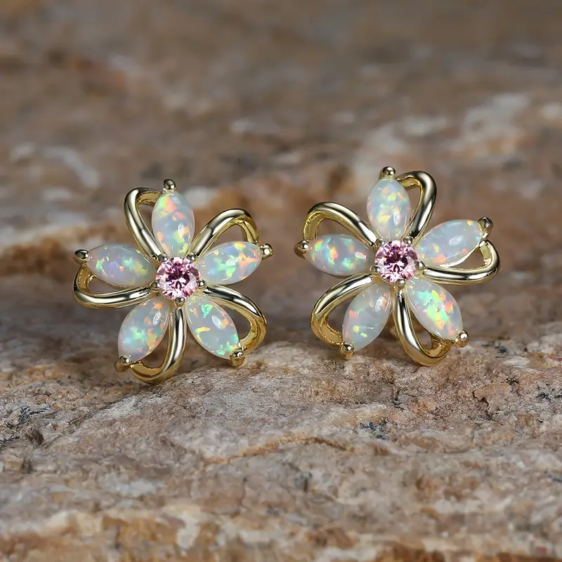 Iridescent Daisy Earrings