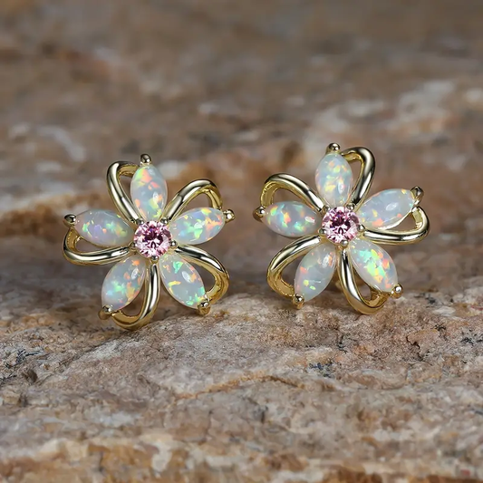 Iridescent Daisy Earrings