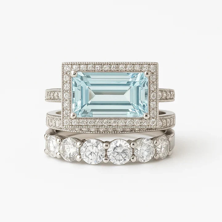 Vintage Silver-tone and Blue-Green Ring