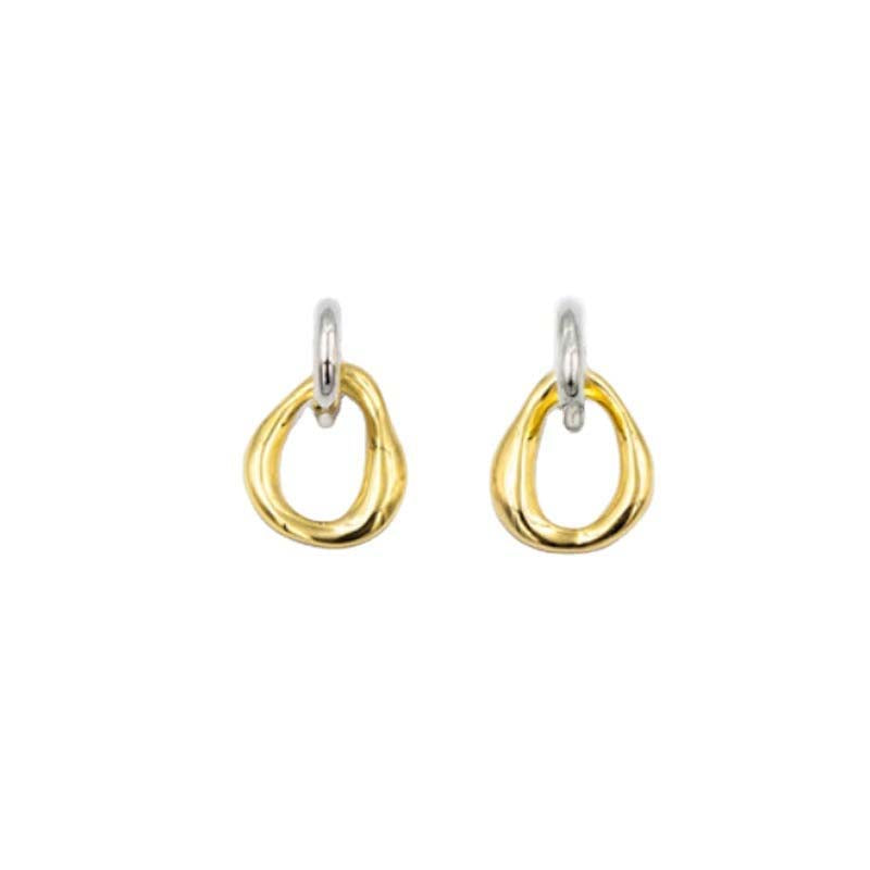 Vintage Bicolour Metal Earrings