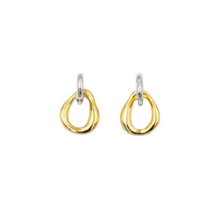 Vintage Bicolour Metal Earrings