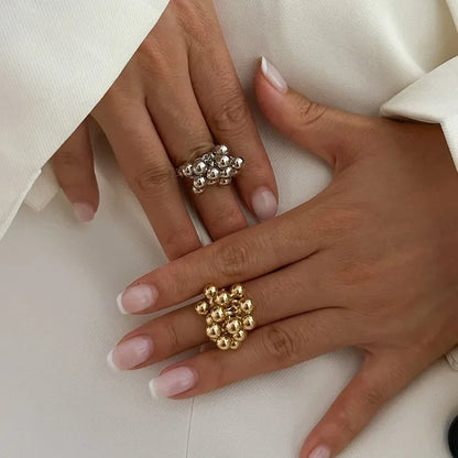 Bohemian Double-Set Bead Ring