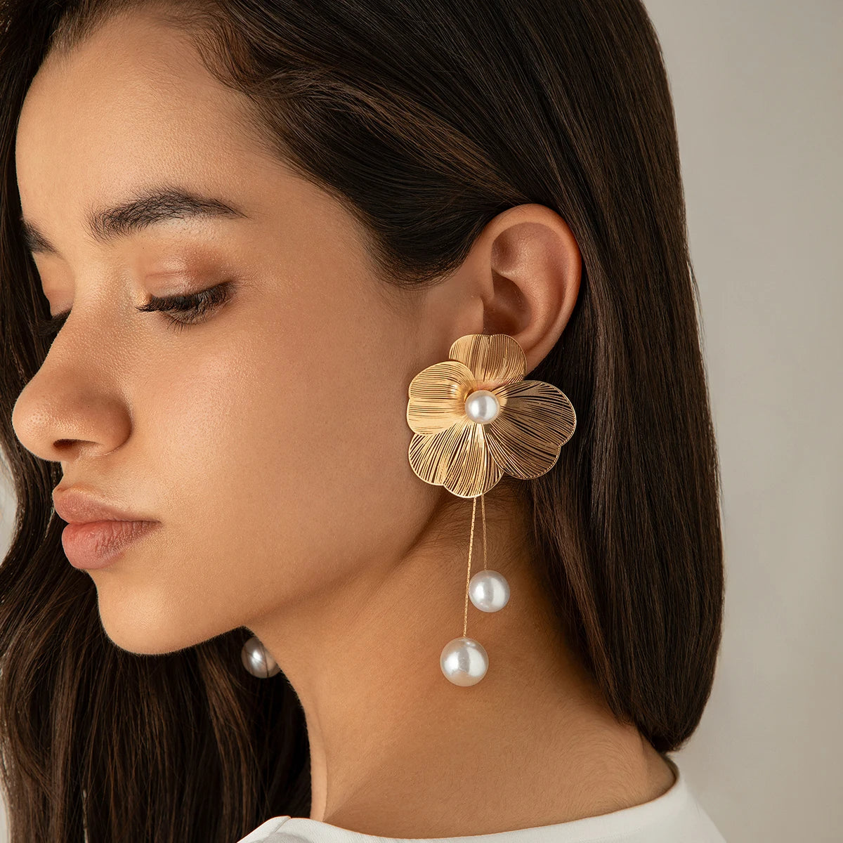 Bohemian Bead and Petal Earrings