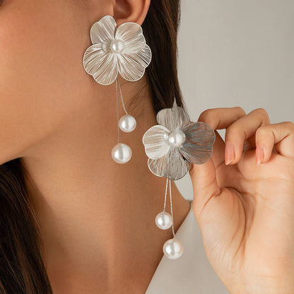 Bohemian Bead and Petal Earrings