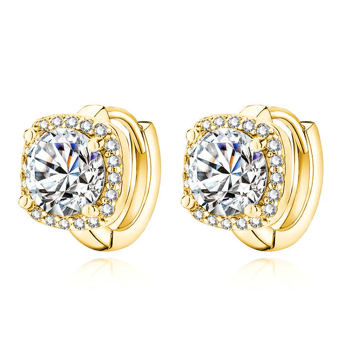 Nadine Square Earrings | Gold-tone