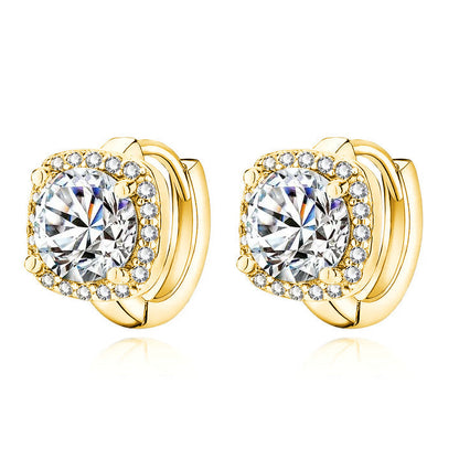 Nadine Square Earrings | Gold-tone