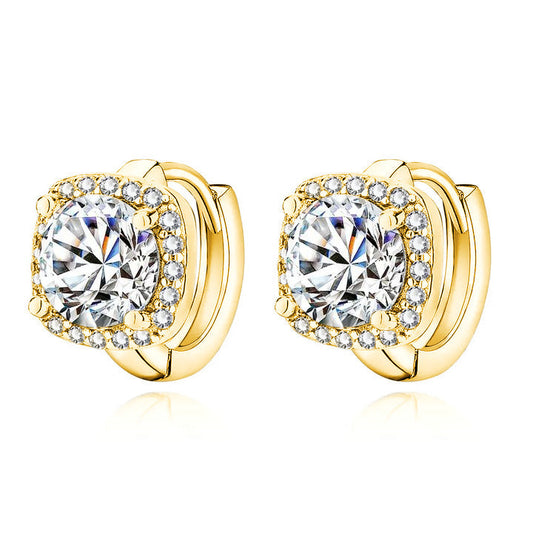 Nadine Square Earrings | Gold-tone