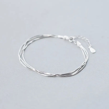 Fine and elegant Silver-tone bracelet
