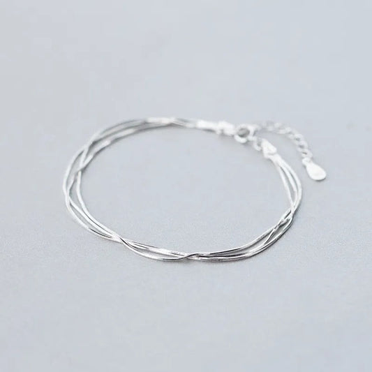 Fine and elegant Silver-tone bracelet