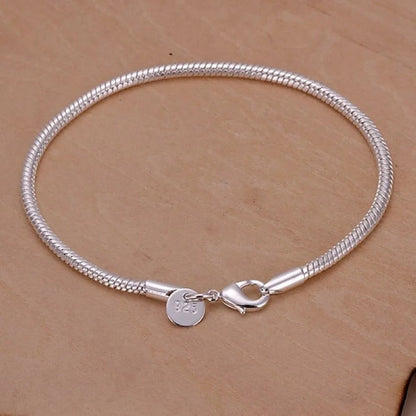 Simple Silver-tone Candle Holder Bracelet